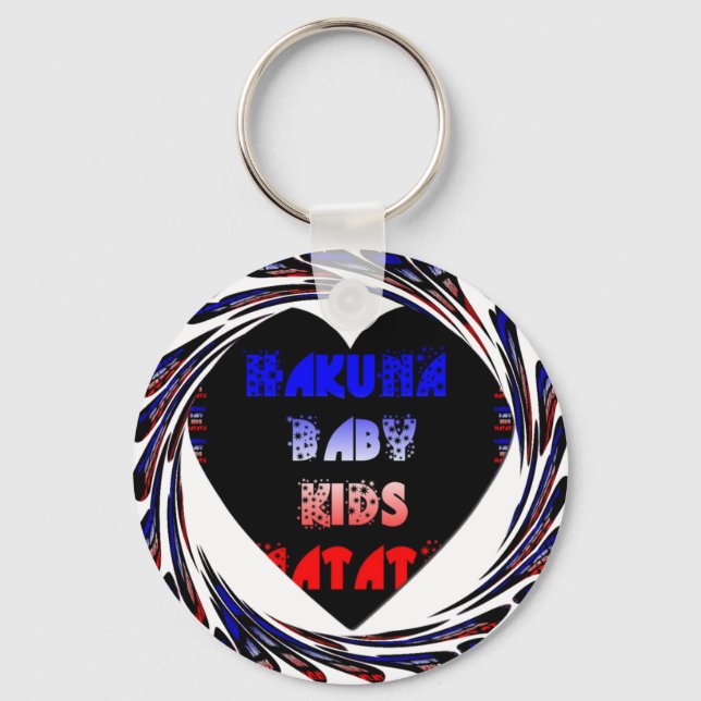 Chaveiro Blue Black Hakuna Matata Baby Kids Design.png (Frente)