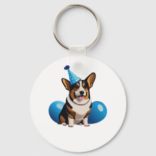 Chaveiro Blue Corgi Birthday Classic T-Shirt