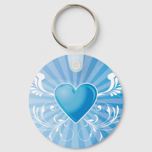 Chaveiro Blue Heart and Wings