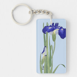 Chaveiro Blue Irises de Ohara Koson