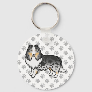 Chaveiro Blue Merle Shetland Sheepdog Sheltie Dog