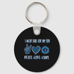 Chaveiro Blue Ribbon to My Son Novembro Diabetes Consciênci