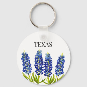 Chaveiro Bluebonnets Texas State Flowers Lupine Watercolor