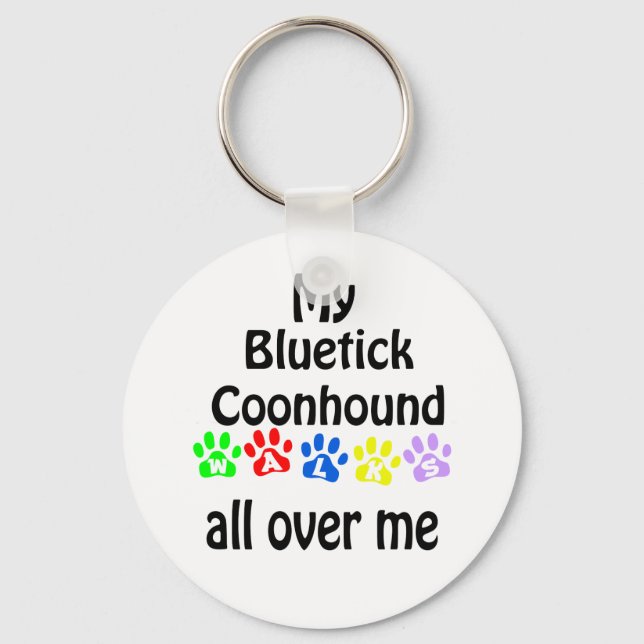 Chaveiro Bluetick Coonhound Walks Design (Frente)