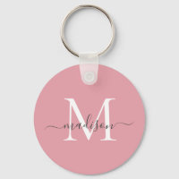 Blush Pink White Cinza Nome Monograma Nome Girasso