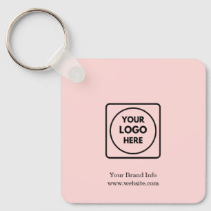 Chaveiro Blush Rosa Moderno   Design de Logotipo Empresaria