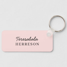 Chaveiro Blush Rosa Monograma | Feminino Minimalista Modern