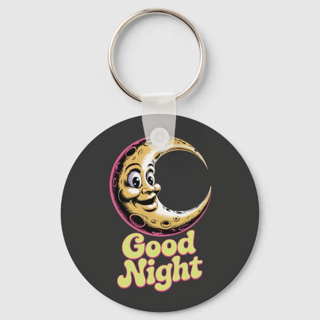 Chaveiro Boa Noite, Retro Moon (Frente)
