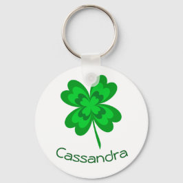 Chaveiro Boa Sorte Shamrock Four Folaf Clover Nome Monogram