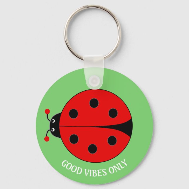 Chaveiro Boas Víblias Apenas Lady Bug no Verde limão (Frente)