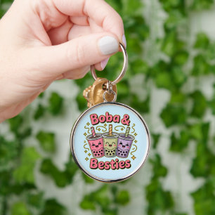 Chaveiro BOBA & Besties Vibes - Perfeito para Boba Tea Love