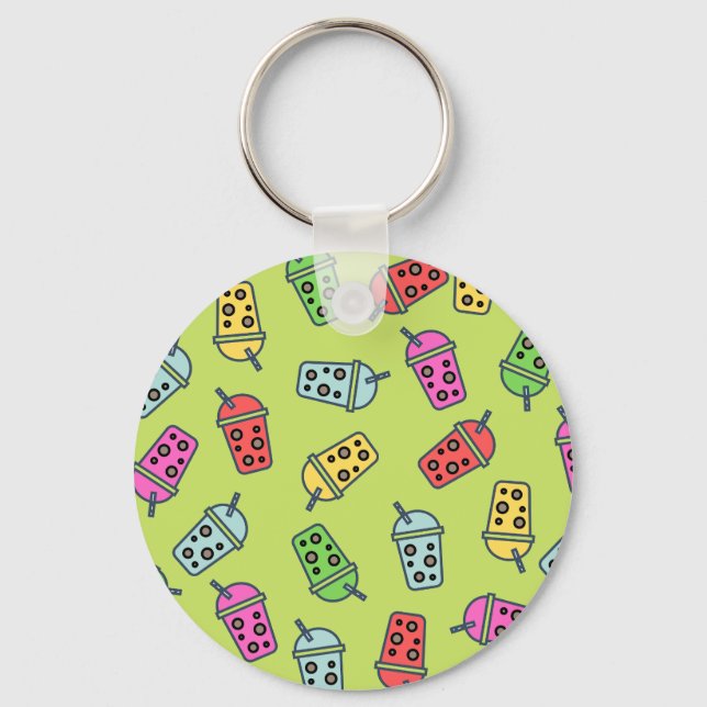 Chaveiro Boba Bubble Tea Pattern (Frente)
