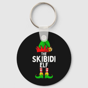Chaveiro Bobo Engraçado de Natal Da Família Skibidi Elf Cor