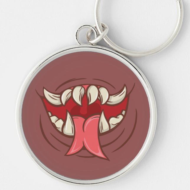 Chaveiro Boca de Monstro com Presas (Frente)