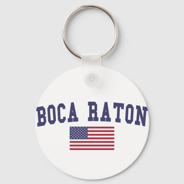 Chaveiro Boca Raton US Flag (Frente)