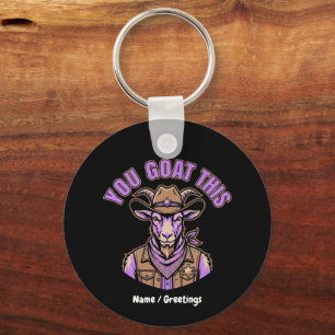 Chaveiro Bode Cowboy Engraçado Trocadilho Motivacional Desi