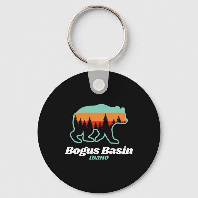 Chaveiro Bogus Basin Idaho Skiing Snowboard Bear (Frente)
