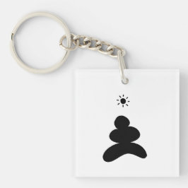 Chaveiro Boho abstract Stone and Sun