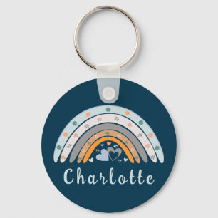 Chaveiro Boho Arco-Íris com Nome Personalizado