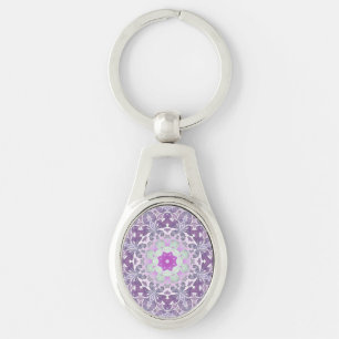 Chaveiro Boho chic Bohemian lilac púrpura mandala
