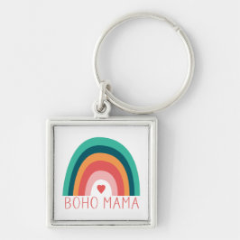 Chaveiro Boho Mama Arco-íris Moderno Cores Brilhantes Tendê