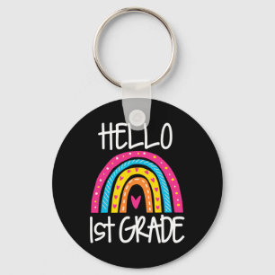 Chaveiro Boho Rainbow Hello Classe 1rua no Primeiro Dia de