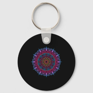 Chaveiro Boho Yoga Arte Espiritual Meditação Geometria Sagr