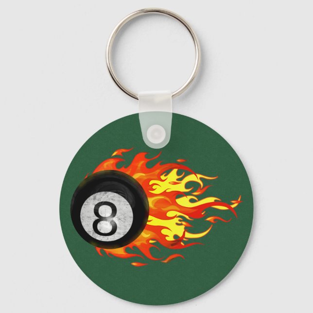Chaveiro Bola 8 Flaming (Frente)