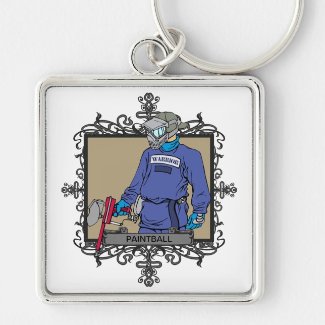 Chaveiro Bola agressiva da pintura (Frente)