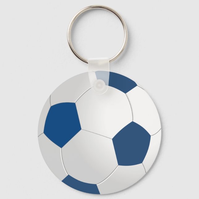 Chaveiro Bola azul e branca (Frente)