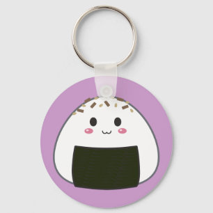 Chaveiro Bola de arroz de Kawaii "Onigiri" com coberturas