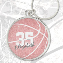 bola de basquete rosa com nome jersey number
