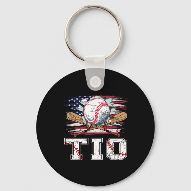 Chaveiro Bola de Beisebol Tio-American Flag Proud Ball Tio (Frente)