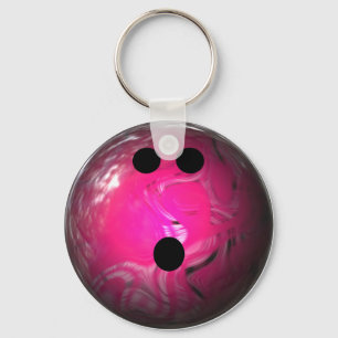 Chaveiro Bola de boliche cor-de-rosa do redemoinho