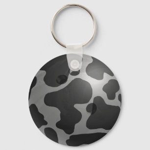 Chaveiro Bola de Boliche Vaca Cinza