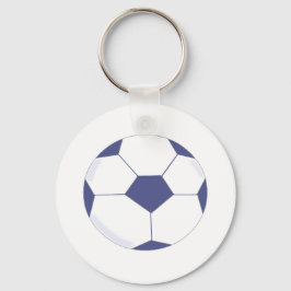 Chaveiro Bola de futebol - Azul e Branco