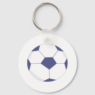 Chaveiro Bola de Futebol - Azul e Branco