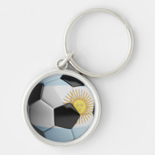 Chaveiro Bola de futebol da bandeira de Argentina