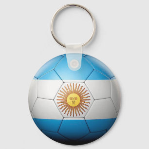 Chaveiro Bola de futebol da bandeira de Argentina