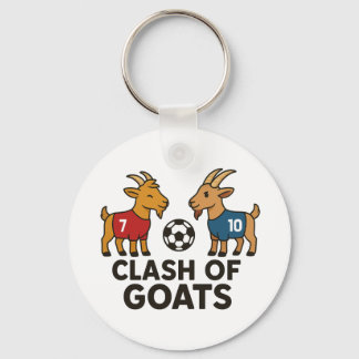 Chaveiro Bola de Futebol de Clash de GOATs Engraçado Futebo