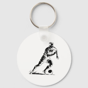 Chaveiro Bola de Futebol em Movimento Design de Arte Pixel 