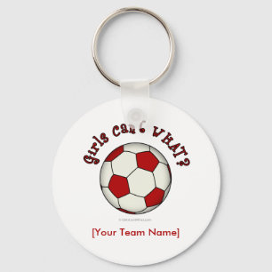 Chaveiro Bola de futebol em vermelho