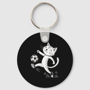 Chaveiro Bola de Futebol Engraçada de Gato - Amante de Gato