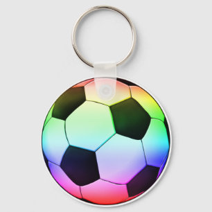 Chaveiro Bola de futebol multicolorido
