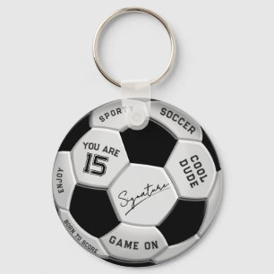 Chaveiro Bola de Futebol Personalizada de Aniversário Id