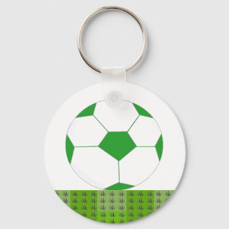 Chaveiro Bola de Futebol Verde e Branco