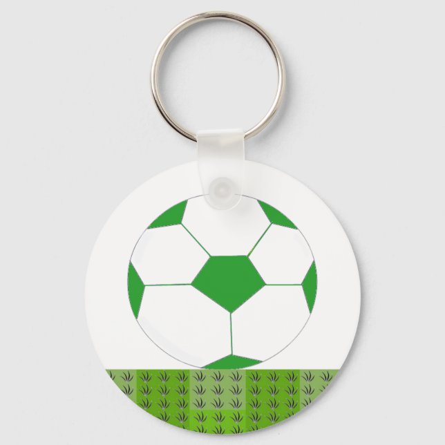 Chaveiro Bola de Futebol Verde e Branco (Frente)