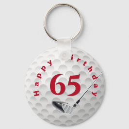 Chaveiro Bola de Golfe de 65.º aniversário