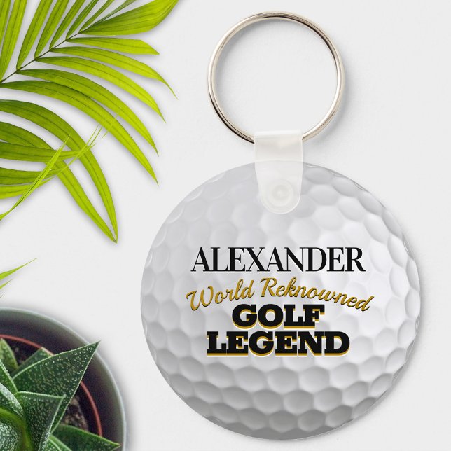 Chaveiro Bola de Golfe de Legenda Funny Golf Personalizada (Criador carregado)