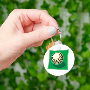 Chaveiro Bola de Golfe no Green Esporte Golfístico